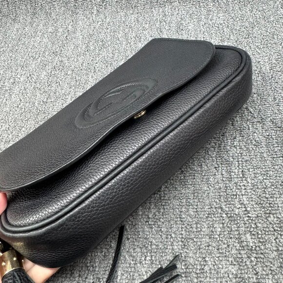 GUCCI Soho Black Leather Shoulder Bag 688-082125 - Picture 8 of 12